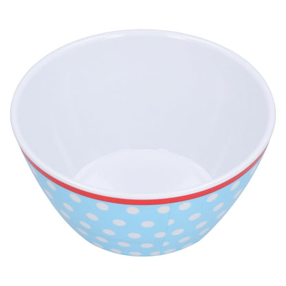 500ml Salad Bowl Thickened Snack Dessert Cake Fruit Bowl for Baking Table DecorationLight Blue Dot
