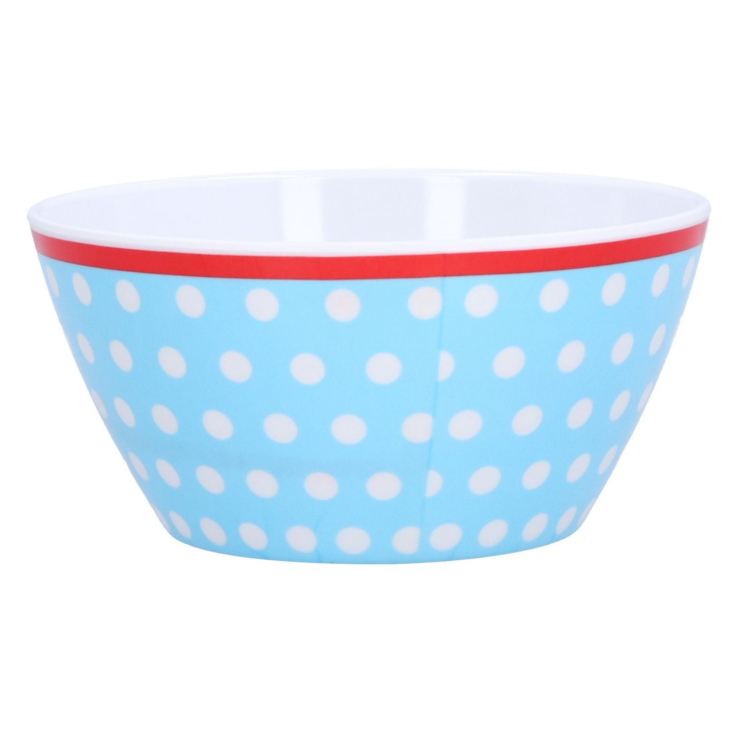 500ml Salad Bowl Thickened Snack Dessert Cake Fruit Bowl for Baking Table DecorationLight Blue Dot