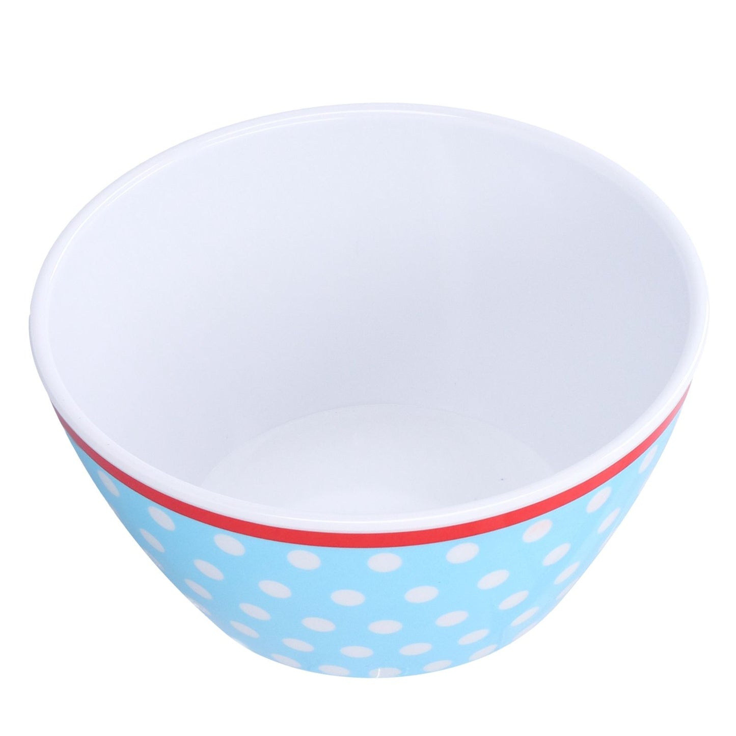 500ml Salad Bowl Thickened Snack Dessert Cake Fruit Bowl for Baking Table DecorationLight Blue Dot