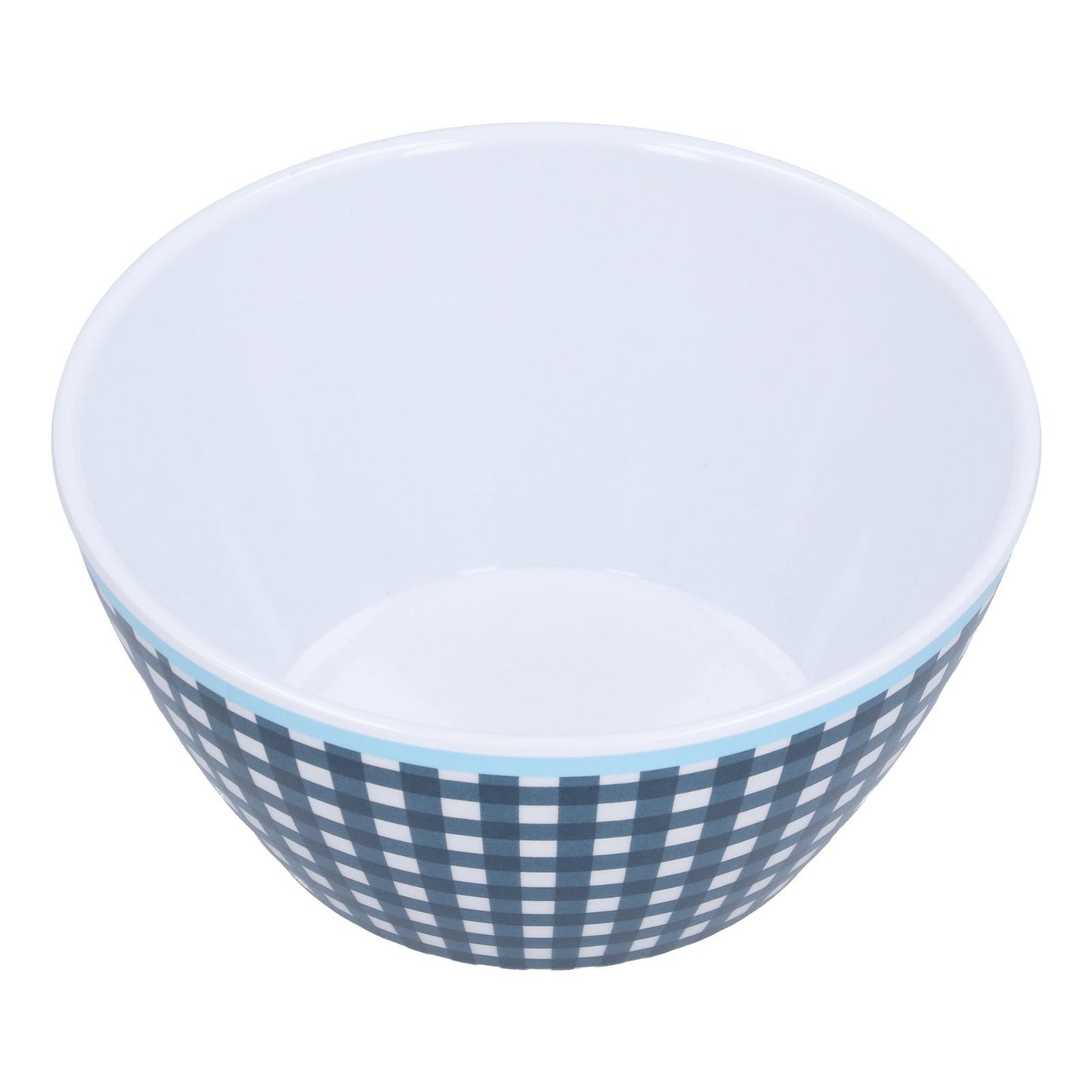 500ml Salad Bowl Thickened Snack Dessert Cake Fruit Bowl for Baking Table DecorationDark Blue Grid