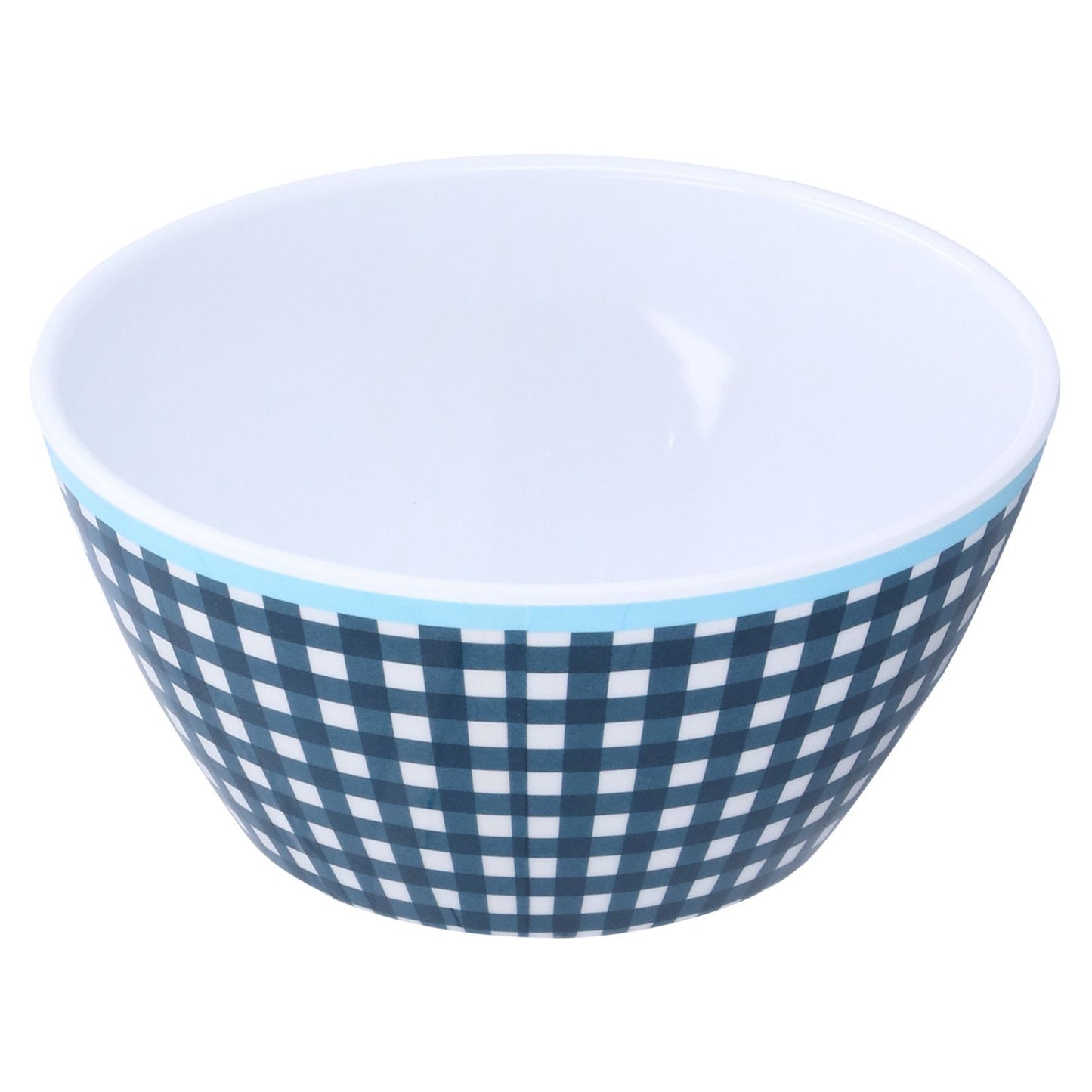 500ml Salad Bowl Thickened Snack Dessert Cake Fruit Bowl for Baking Table DecorationDark Blue Grid