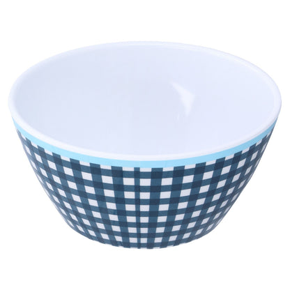 500ml Salad Bowl Thickened Snack Dessert Cake Fruit Bowl for Baking Table DecorationDark Blue Grid