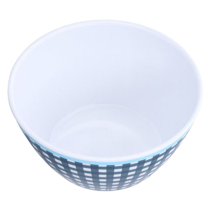 500ml Salad Bowl Thickened Snack Dessert Cake Fruit Bowl for Baking Table DecorationDark Blue Grid