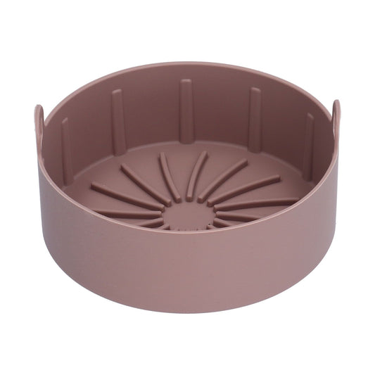 Reusable Silicone Pot Replacement Kitchen Electric Fryer Basket Tray Baking Accessory 20℃220℃(16cm Coffee )