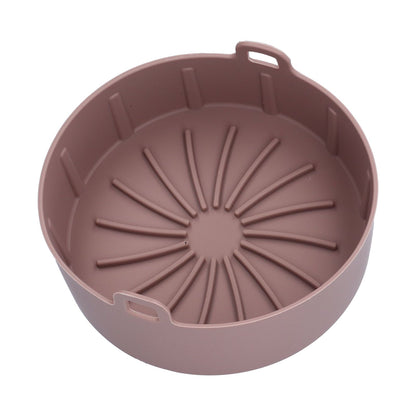 Reusable Silicone Pot Replacement Kitchen Electric Fryer Basket Tray Baking Accessory 20℃220℃(16cm Coffee )