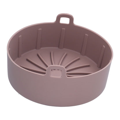 Reusable Silicone Pot Replacement Kitchen Electric Fryer Basket Tray Baking Accessory 20℃220℃(16cm Coffee )