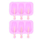 2Pcs 3 Grid Silicone Ice Cream Mold with Lid Rabbit Shaped Mold for Summer Home Kitchen