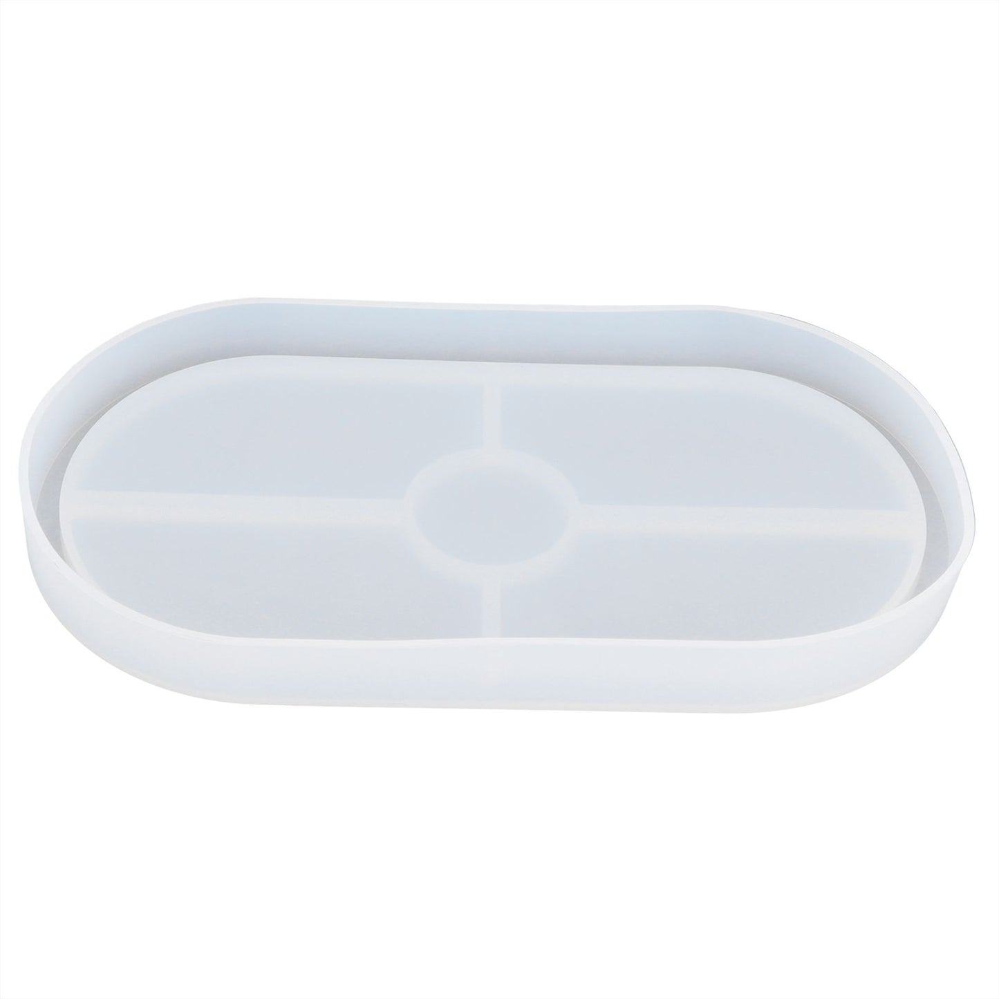 DIY Silicone Mold Oval Crystal Epoxy Resin Tea Coaster Mold for Home Kitchen Bakery