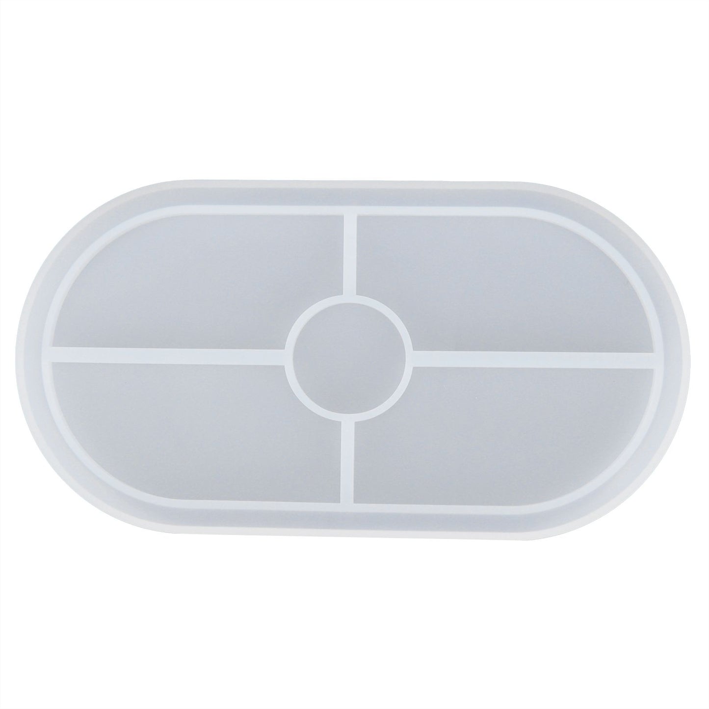 DIY Silicone Mold Oval Crystal Epoxy Resin Tea Coaster Mold for Home Kitchen Bakery