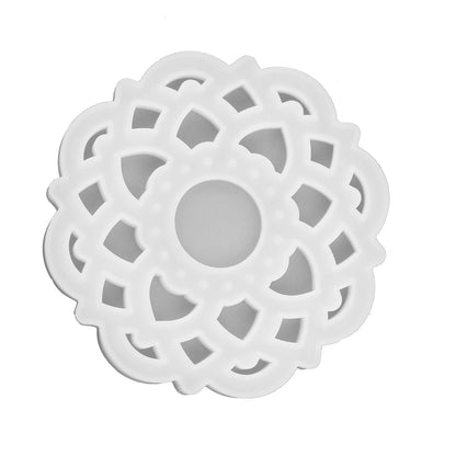 DIY Crystal Epoxy Resin Mold Innovative Shaped Mirror Silicone Candle Holder Mold for BakeryLotus Mold 60‑734