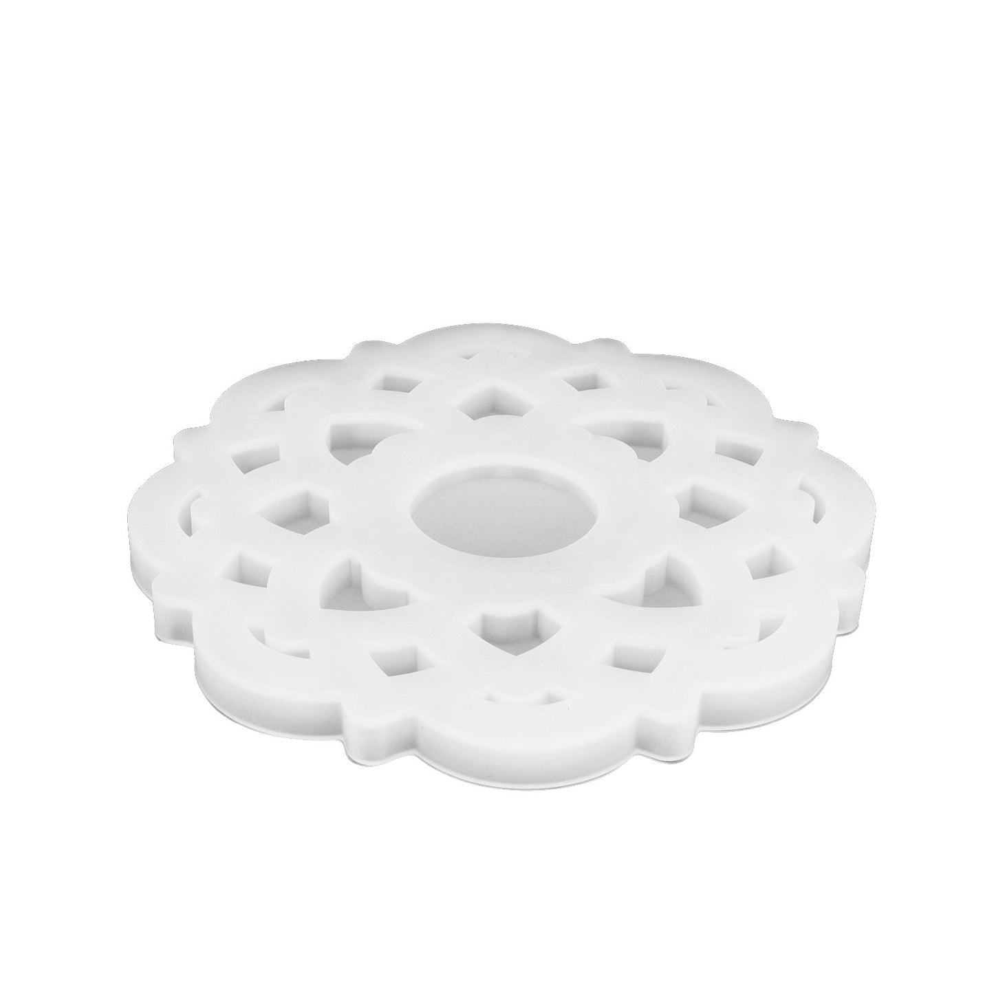 DIY Crystal Epoxy Resin Mold Innovative Shaped Mirror Silicone Candle Holder Mold for BakeryLotus Mold 60‑734