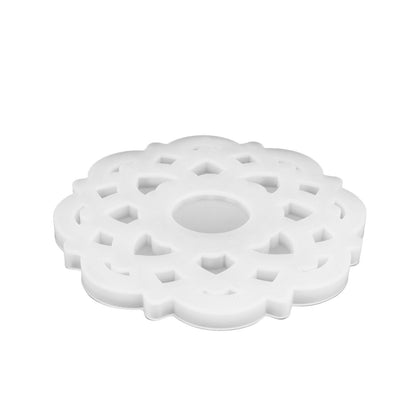 DIY Crystal Epoxy Resin Mold Innovative Shaped Mirror Silicone Candle Holder Mold for BakeryLotus Mold 60‑734