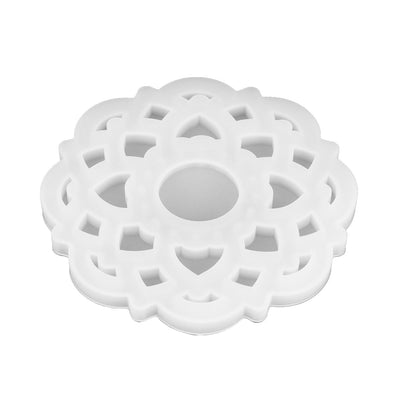 DIY Crystal Epoxy Resin Mold Innovative Shaped Mirror Silicone Candle Holder Mold for BakeryLotus Mold 60‑734