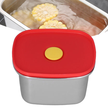 Lunch Box Red Excellent Sealing Easily Clean Environmental Protection Food Storage Containers for Students550ml