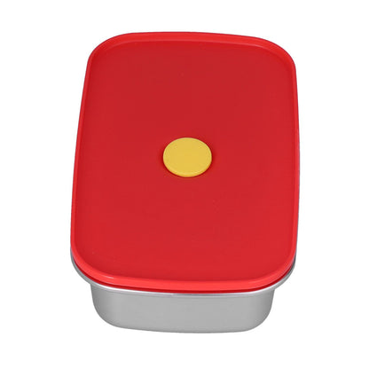 Lunch Box Red Non Pollution Good Sealing Lightweight Easily Clean Bento Box for Workers600ml