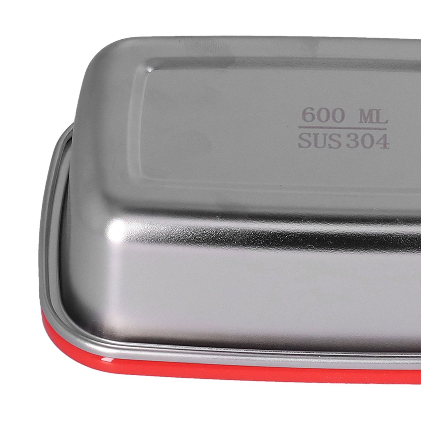 Lunch Box Red Non Pollution Good Sealing Lightweight Easily Clean Bento Box for Workers600ml