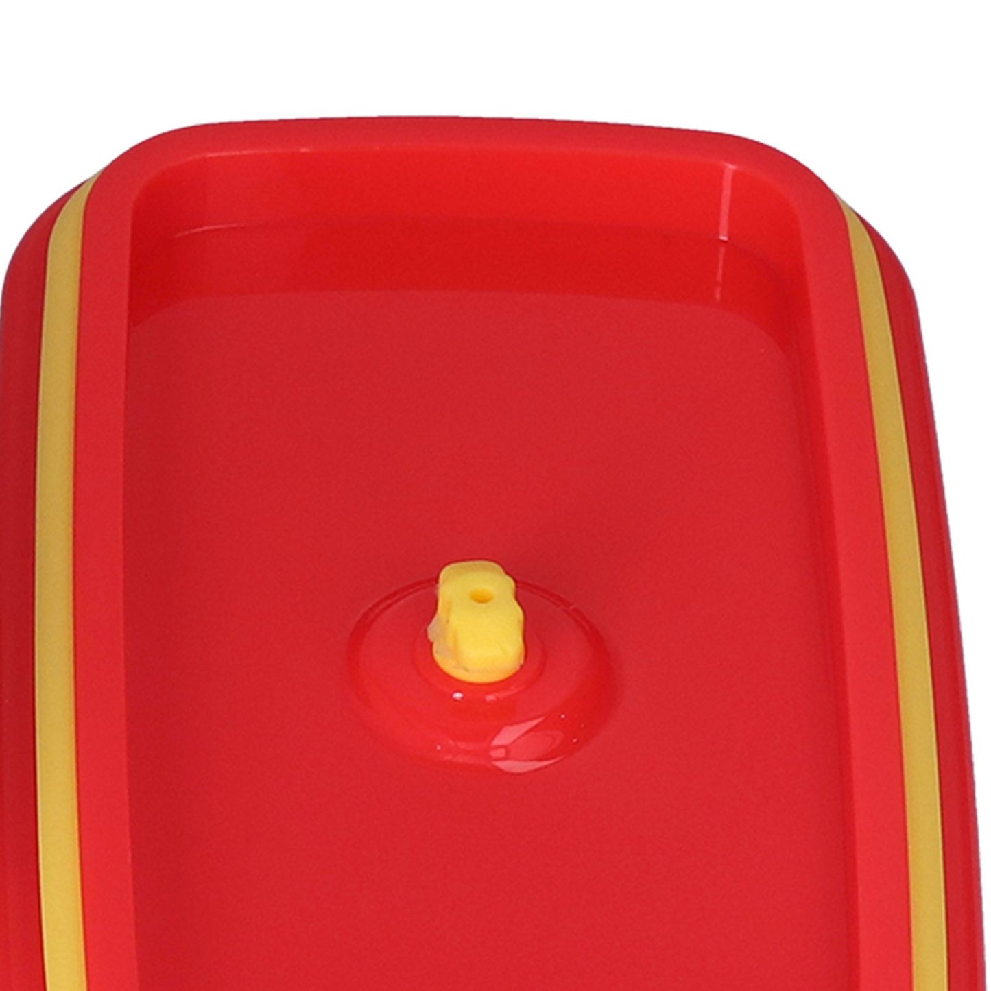Lunch Box Red Non Pollution Good Sealing Lightweight Easily Clean Bento Box for Workers600ml