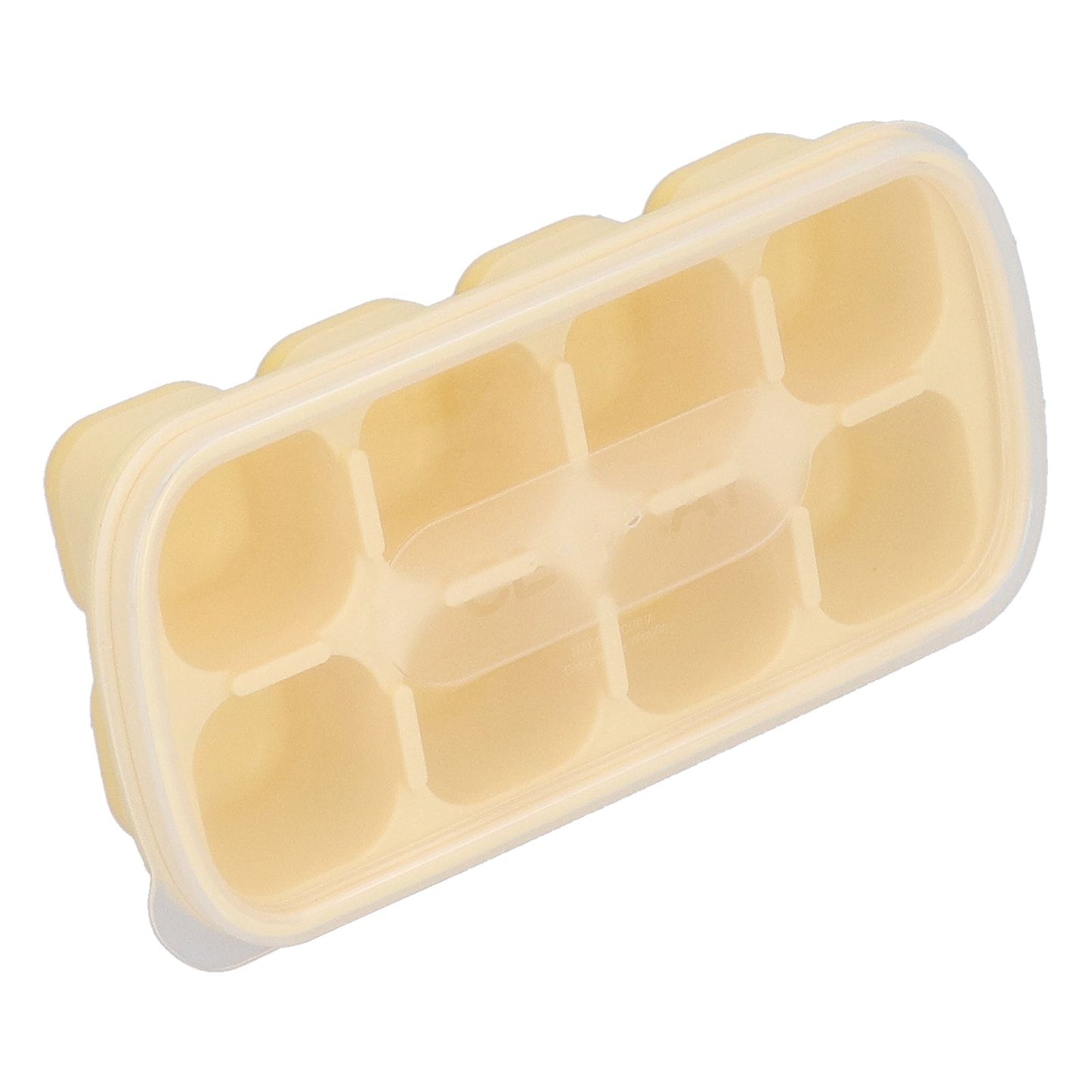 8 Grid Ice Cube Tray with Lid Food Grade Household Ice Cube Mold for Home KitchenYellow