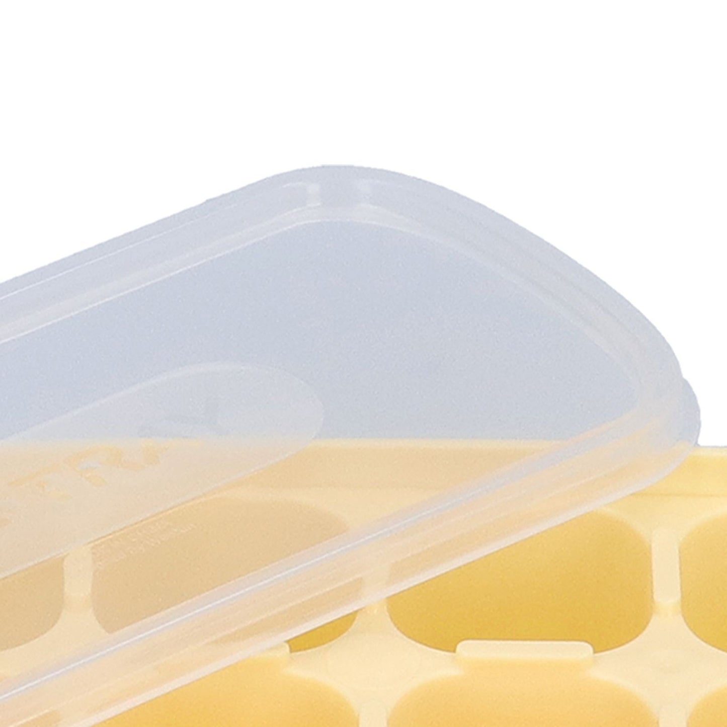 8 Grid Ice Cube Tray with Lid Food Grade Household Ice Cube Mold for Home KitchenYellow