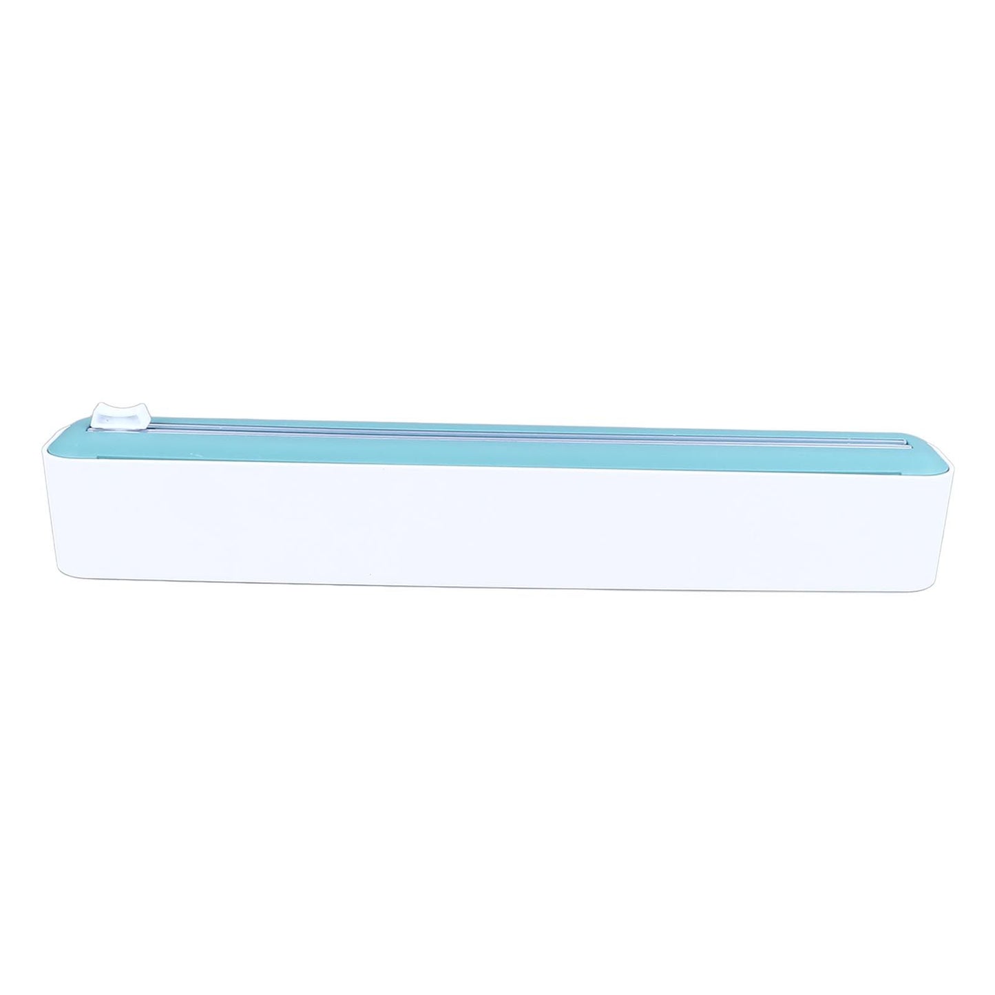 Reusable Cling Film Dispenser Magnetic Refillable Plastic Wrap Dispenser with Cutter Magnetic Stripe White Green