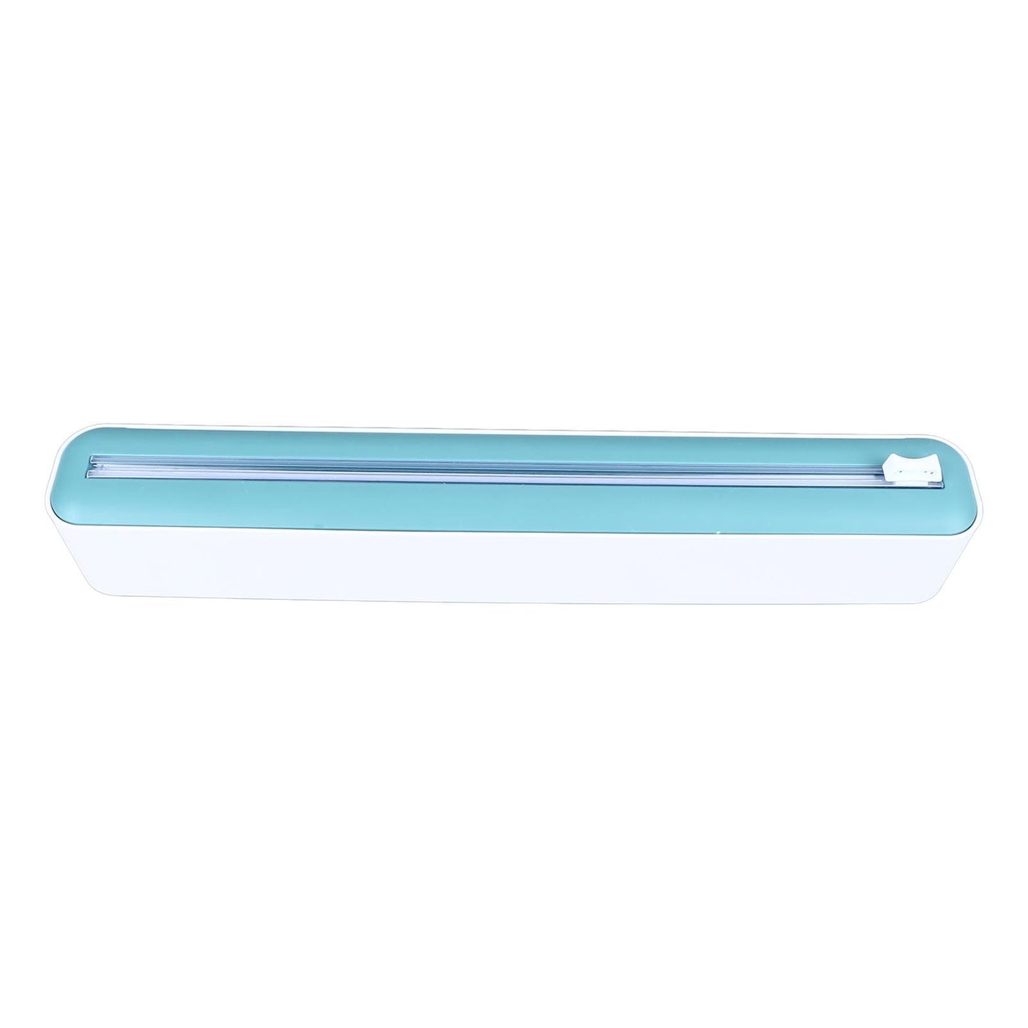 Reusable Cling Film Dispenser Magnetic Refillable Plastic Wrap Dispenser with Cutter Magnetic Stripe White Green