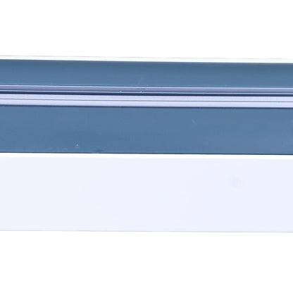 Reusable Cling Film Dispenser Magnetic Refillable Plastic Wrap Dispenser with Cutter Magnetic Stripe White Blue