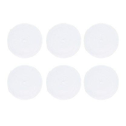 6PCS Round Placemat Woven White Table Mat Heat Insulation Easy to Clean Versatile Dining Accessory for Home Kitchen Decor