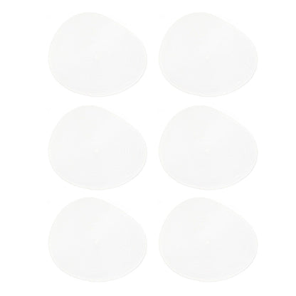 6PCS Round Placemat Woven White Table Mat Heat Insulation Easy to Clean Versatile Dining Accessory for Home Kitchen Decor