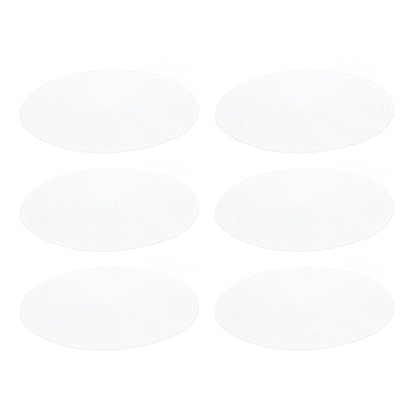 6PCS Round Placemat Woven White Table Mat Heat Insulation Easy to Clean Versatile Dining Accessory for Home Kitchen Decor