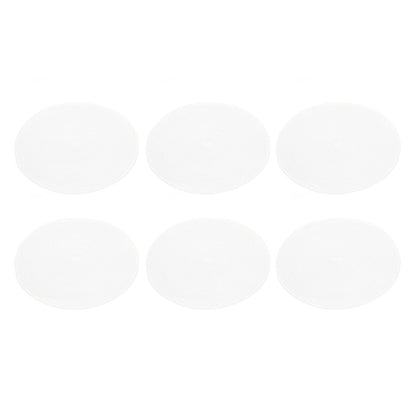 6PCS Round Placemat Woven White Table Mat Heat Insulation Easy to Clean Versatile Dining Accessory for Home Kitchen Decor