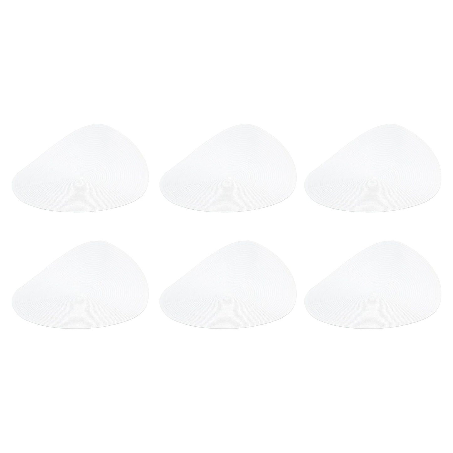 6PCS Round Placemat Woven White Table Mat Heat Insulation Easy to Clean Versatile Dining Accessory for Home Kitchen Decor