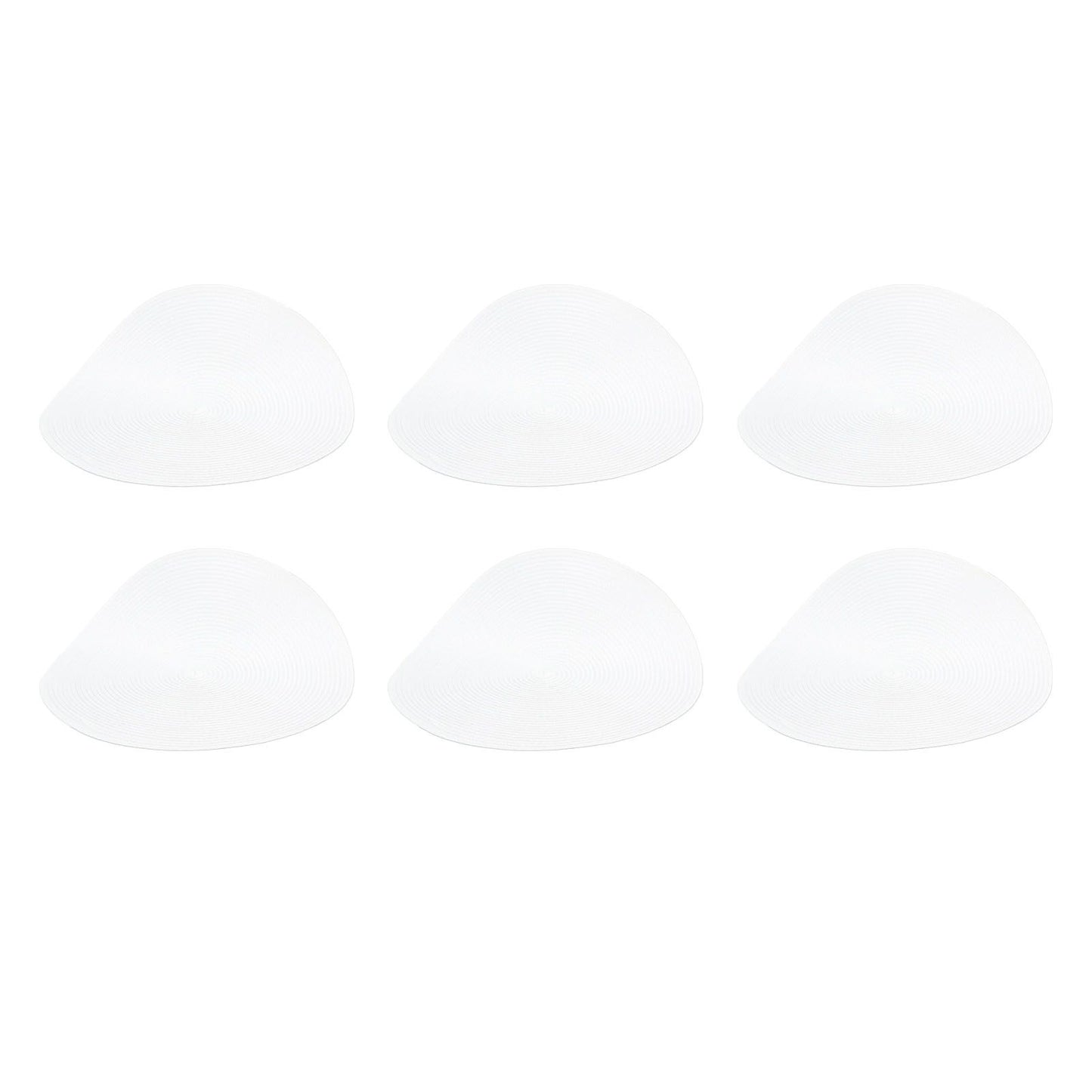 6PCS Round Placemat Woven White Table Mat Heat Insulation Easy to Clean Versatile Dining Accessory for Home Kitchen Decor