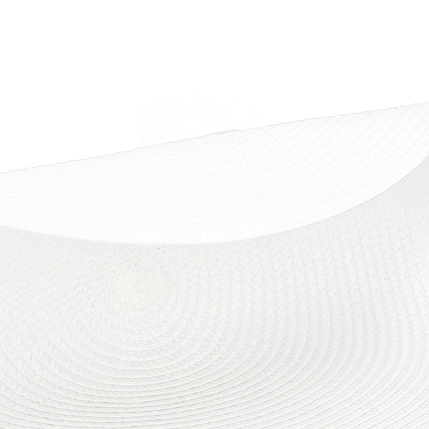 6PCS Round Placemat Woven White Table Mat Heat Insulation Easy to Clean Versatile Dining Accessory for Home Kitchen Decor