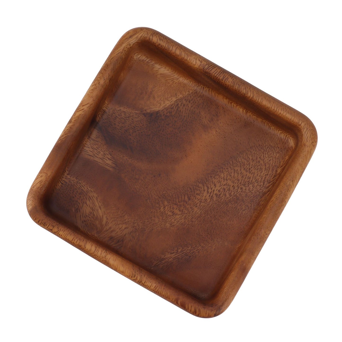 Walnut Fruit Plate Smooth Textured Elegant Wood Serving Tray for Snack Fruit Nut Kitchen Utensils Square 15x15cm