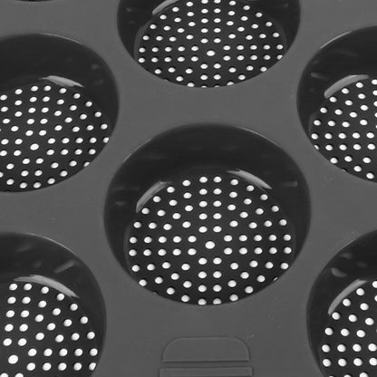 Hamburger Bun Mold Silicone 8 Cavity Easy Release Heat Resistant Hamburger Bread Bakery Pan for Kitchen