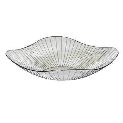 Transparent Grey Fruit Plate Large Plastic Serving Bowl Hand Made Candy Snack Bowl for Living Room Restaurant Party
