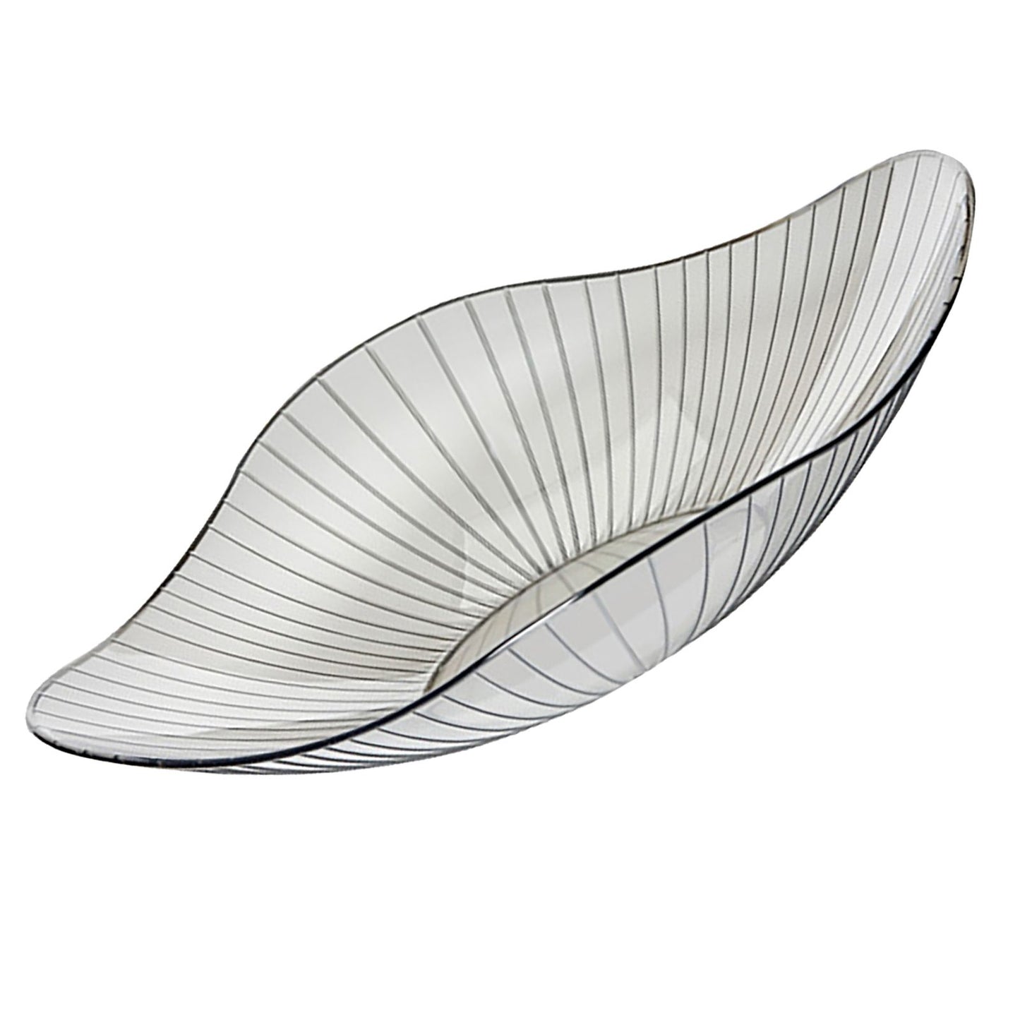 Transparent Grey Fruit Plate Large Plastic Serving Bowl Hand Made Candy Snack Bowl for Living Room Restaurant Party
