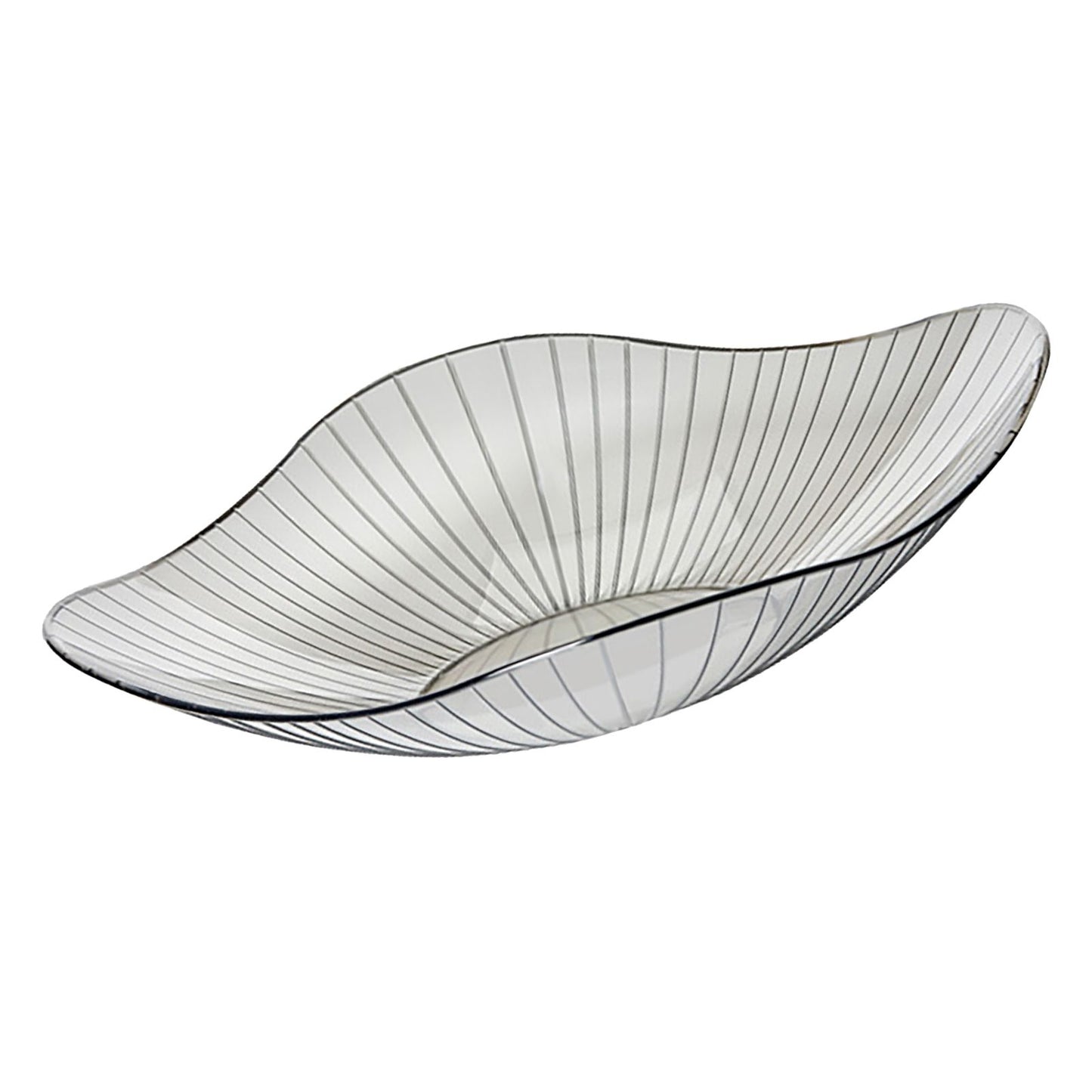 Transparent Grey Fruit Plate Large Plastic Serving Bowl Hand Made Candy Snack Bowl for Living Room Restaurant Party