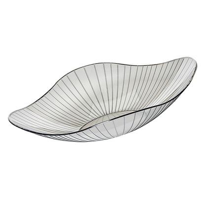 Transparent Grey Fruit Plate Large Plastic Serving Bowl Hand Made Candy Snack Bowl for Living Room Restaurant Party