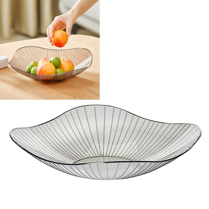 Transparent Grey Fruit Plate Large Plastic Serving Bowl Hand Made Candy Snack Bowl for Living Room Restaurant Party
