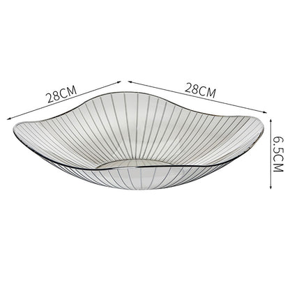 Transparent Grey Fruit Plate Large Plastic Serving Bowl Hand Made Candy Snack Bowl for Living Room Restaurant Party