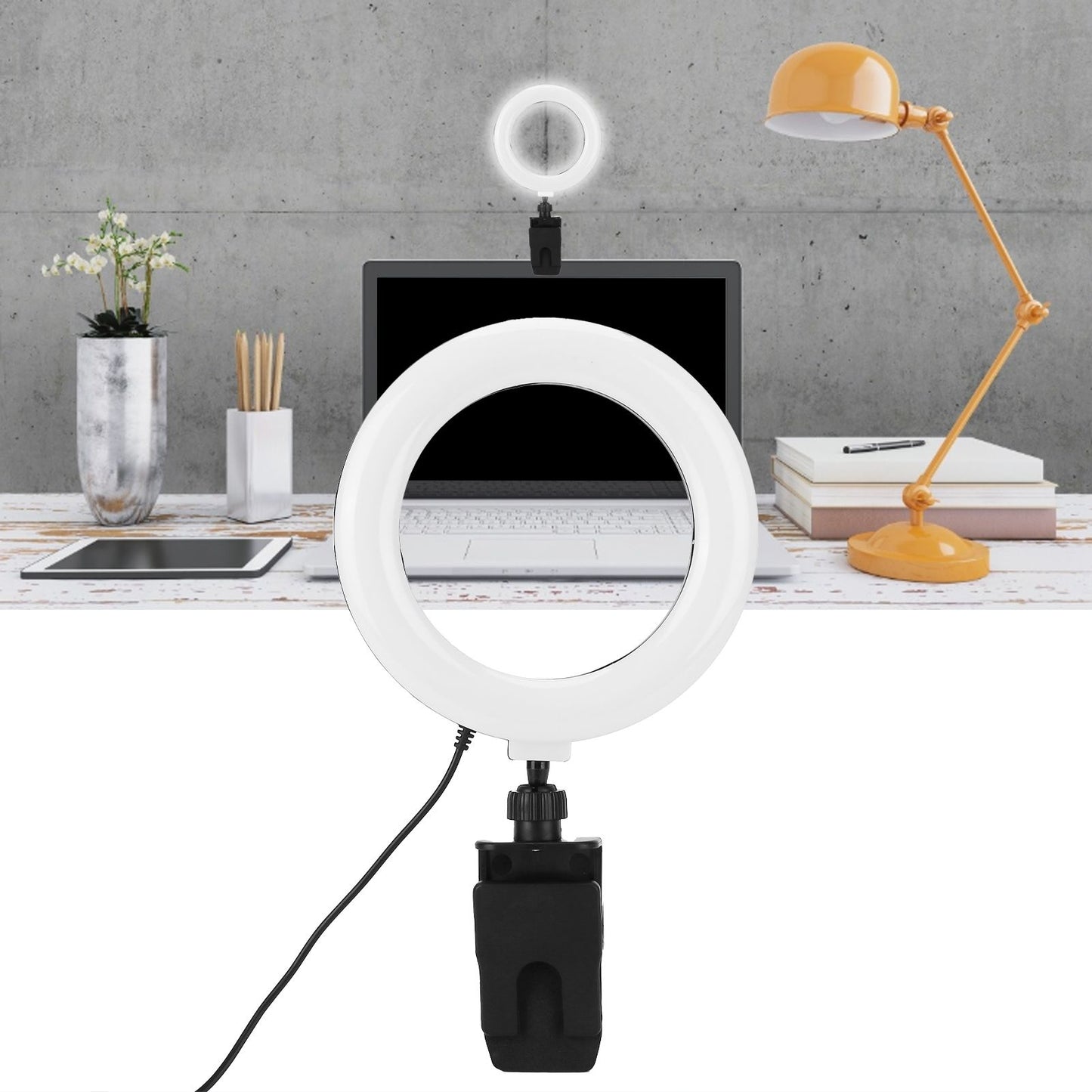 6in Adjustable Conference Video Fill Light USB Powered Fill Light Lamp for Media Meeting