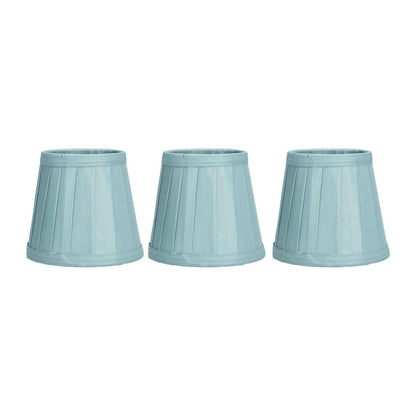 3PCS Cloth Lampshade E14 Clip On Fabric Lamp Cover for Chandelier Wall Lamp Office Home Decor(Dark Green )