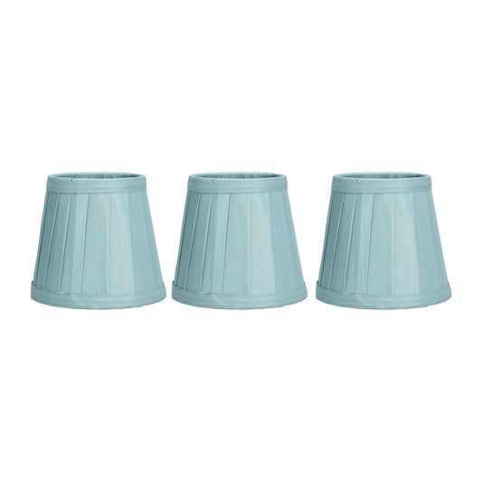3PCS Cloth Lampshade E14 Clip On Fabric Lamp Cover for Chandelier Wall Lamp Office Home Decor(Dark Green )