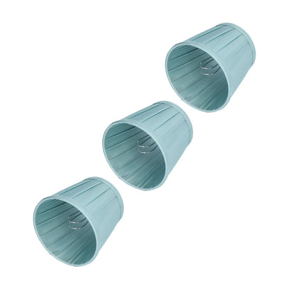 3PCS Cloth Lampshade E14 Clip On Fabric Lamp Cover for Chandelier Wall Lamp Office Home Decor(Dark Green )