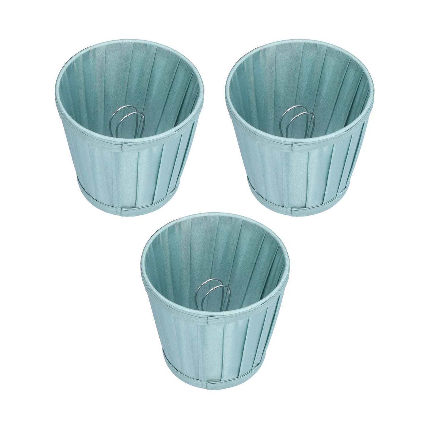 3PCS Cloth Lampshade E14 Clip On Fabric Lamp Cover for Chandelier Wall Lamp Office Home Decor(Dark Green )