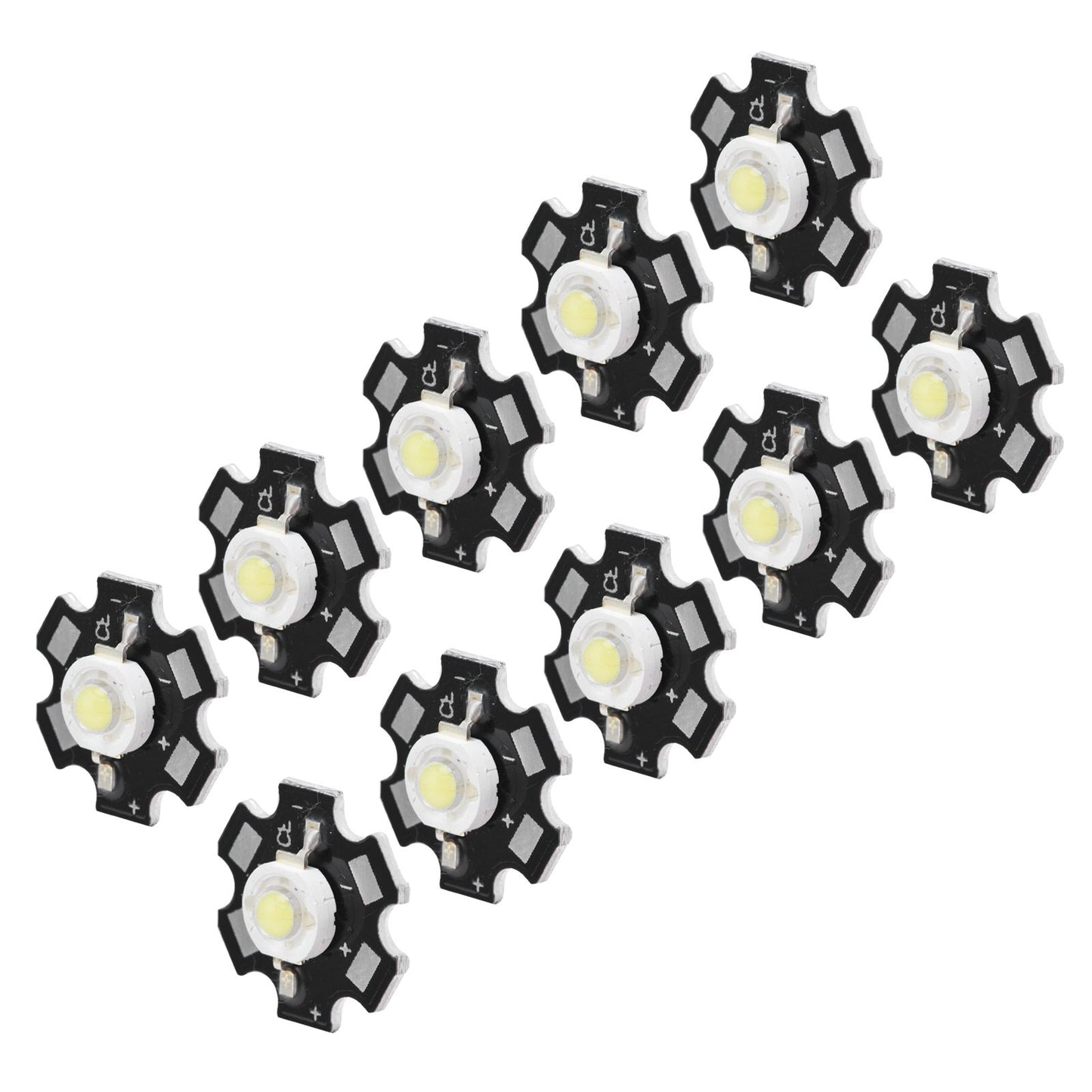 10Pcs Ultra Bright LED Chip 3V DIY Light Beads for Ceiling Light Downlight Flashlight Table LampWhite Light 6500K 1W
