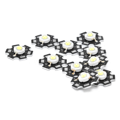 10Pcs Ultra Bright LED Chip 3V DIY Light Beads for Ceiling Light Downlight Flashlight Table LampWhite Light 6500K 1W