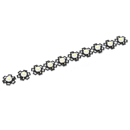 10Pcs Ultra Bright LED Chip 3V DIY Light Beads for Ceiling Light Downlight Flashlight Table LampWhite Light 6500K 1W