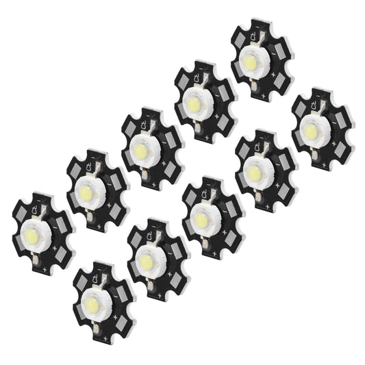 10Pcs Ultra Bright LED Chip 3V DIY Light Beads for Ceiling Light Downlight Flashlight Table LampWhite Light 6500K 3W